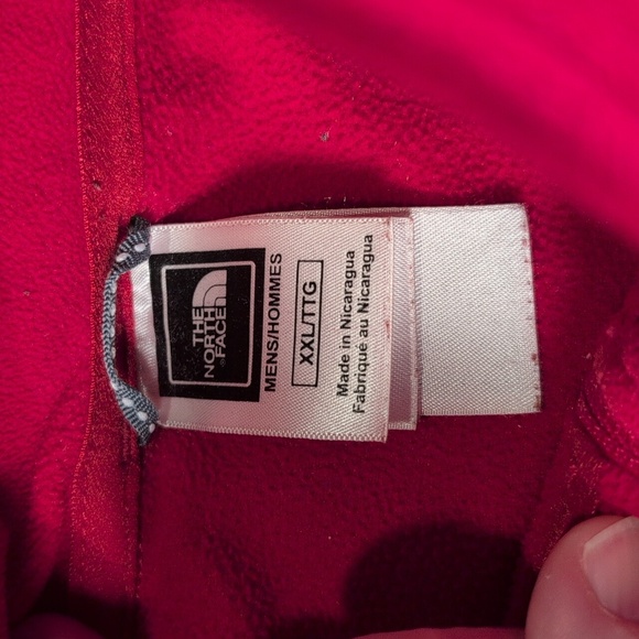 The North Face Red Quarter Zip Pullover Fleece TKA 100 - Picture 2 of 9